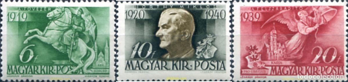 Sellos: 63885 MNH HUNGRIA 1940 20 A&Ntilde;OS DE REGENCIA DEL ALMIRANTE MIKL&Oacute;S HORTHY