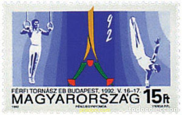 Sellos: 64333 MNH HUNGRIA 1992 CAMPEONATOS EUROPEOS DE GIMNASIA EN BUDAPEST