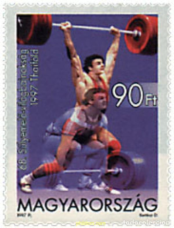 Stamps: 64360 MNH HUNGRIA 1997 68 CAMPEONATOS DEL MUNDO DE HALTEROFILIA EN TAILANDIA