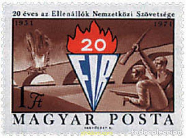 Stamps: 55186 MNH HUNGRIA 1971 20 ANIVERSARIO DE LA FEDERACION INTERNACIONAL DE LA RESISTENCIA