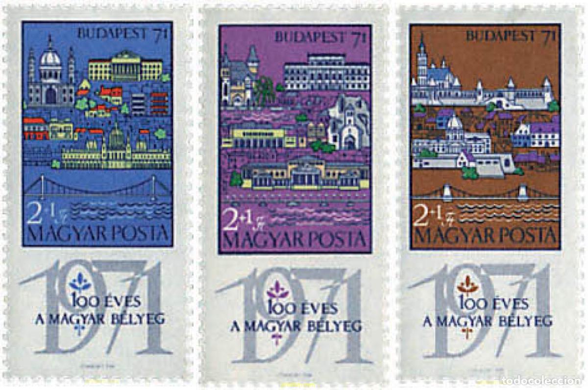 Timbres: 55181 MNH HUNGRIA 1970 BUDAPEST 71. EXPOSICION FILATELICA INTERNACIONAL. CENTENARIO DEL SELLO HUNGA