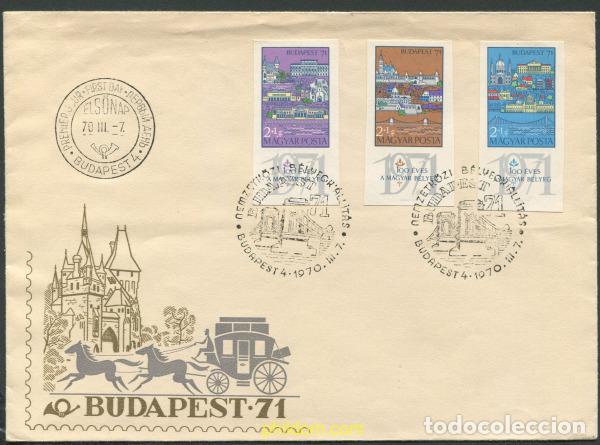 Sellos: 677739 MNH HUNGRIA 1970 BUDAPEST 71. EXPOSICION FILATELICA INTERNACIONAL. CENTENARIO DEL SELLO HUNG