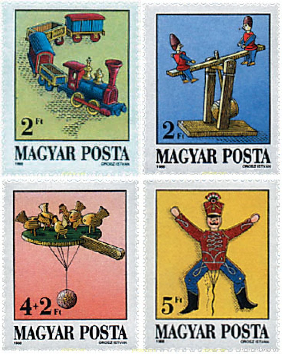 Timbres: 55218 MNH HUNGRIA 1988 JUGUETES ANTIGUOS