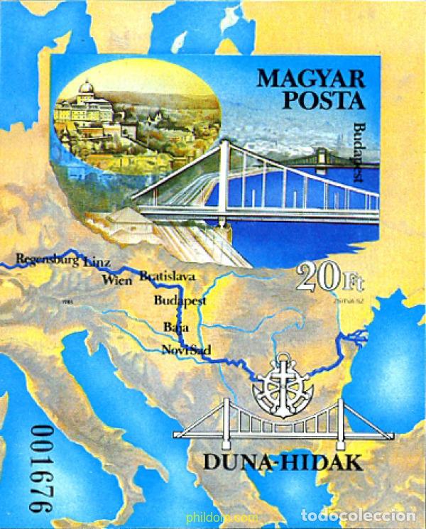 Sellos: 16919 MNH HUNGRIA 1985 PUENTES SOBRE EL DANUBIO