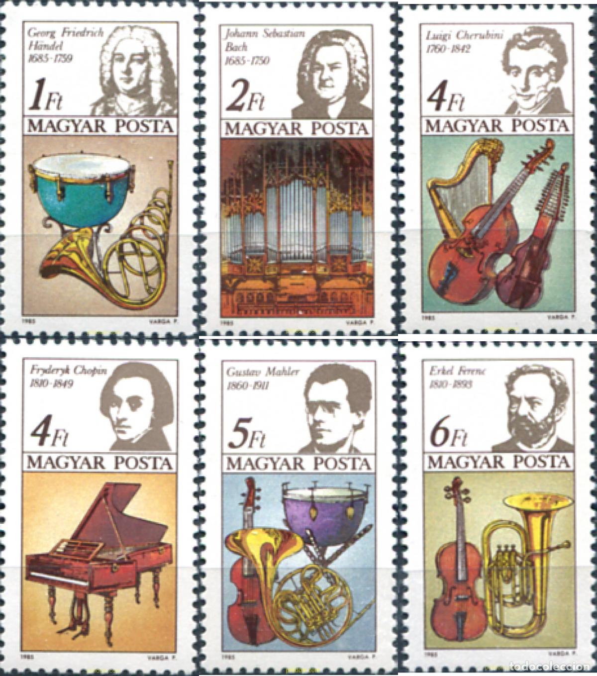 Sellos: 55212 MNH HUNGRIA 1985 A&Ntilde;O INTERNACIONAL DE LA MUSICA