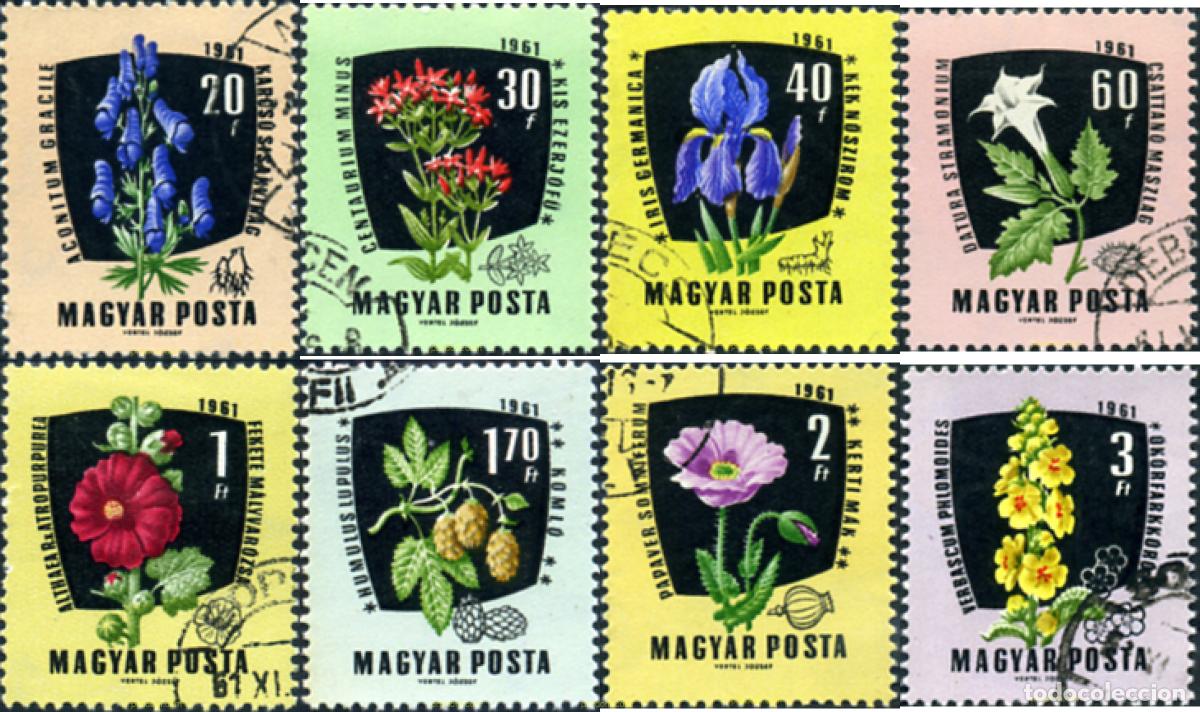 Sellos: 339211 USED HUNGRIA 1961 PLANTAS MEDICINALES