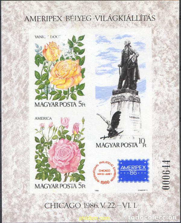 Timbres: 15671 MNH HUNGRIA 1986 AMERIPEX 86. EXPOSICION FILATELICA INTERNACIONAL