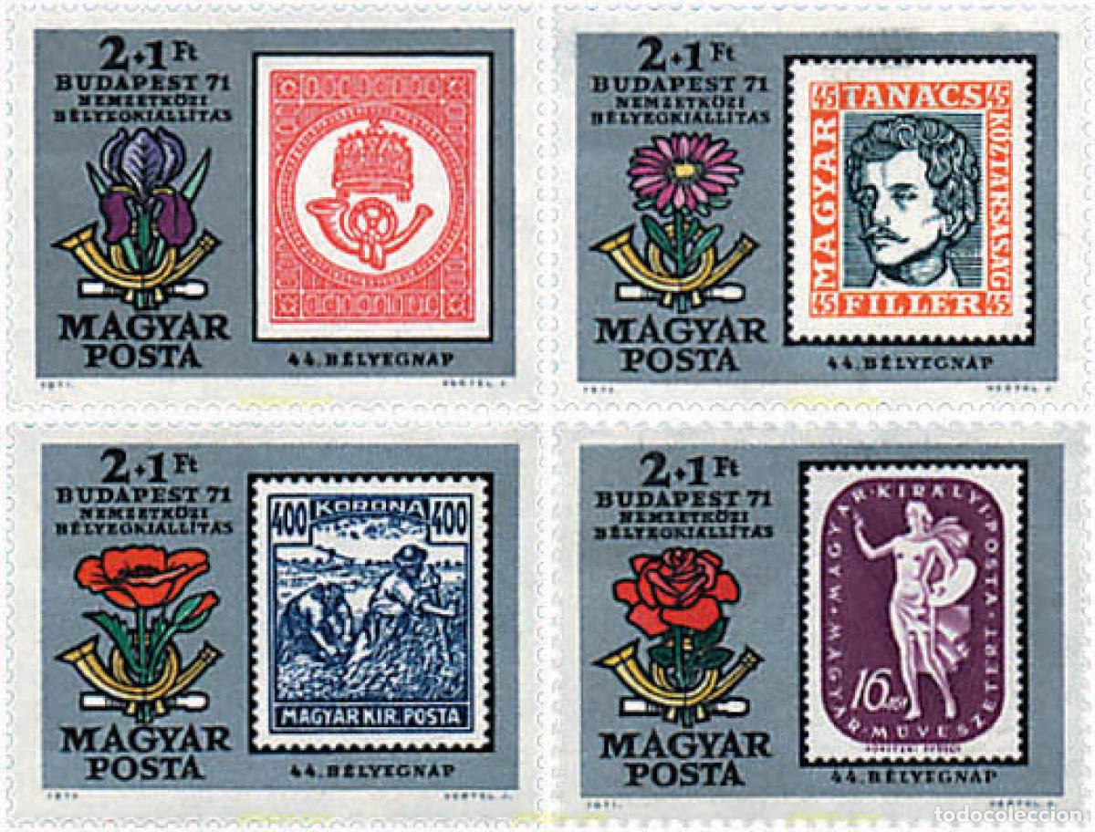 Timbres: 89627 MNH HUNGRIA 1971 BUDAPEST 71. EXPOSICION FILATELICA INTERNACIONAL. CENTENARIO DEL SELLO HUNGA