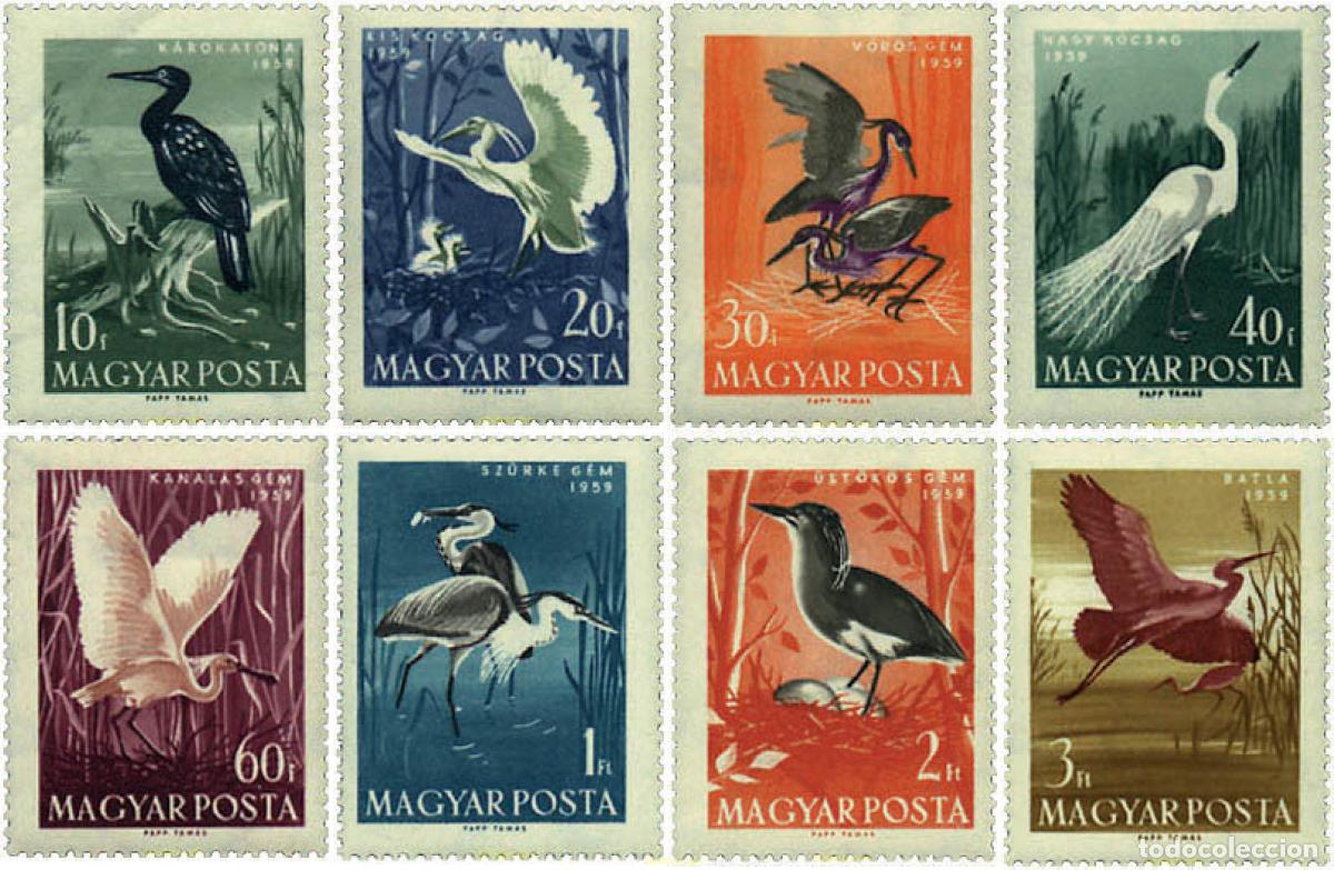 Sellos: 222798 HINGED HUNGRIA 1959 AVES ZANCUDAS