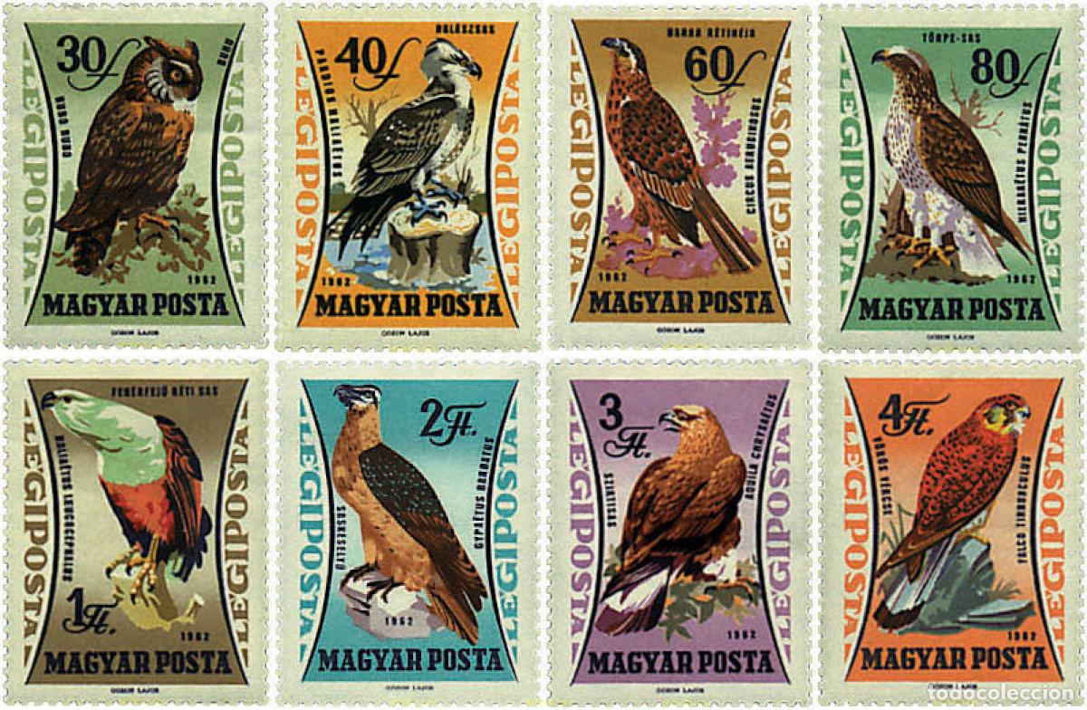 Sellos: 622309 HINGED HUNGRIA 1962 AVES DE PRESA