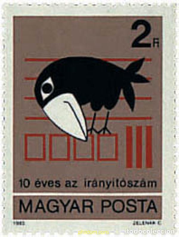 Sellos: 64194 MNH HUNGRIA 1983 10 ANIVERSARIO DEL FUNCIONAMIENTO DEL CODIGO POSTAL