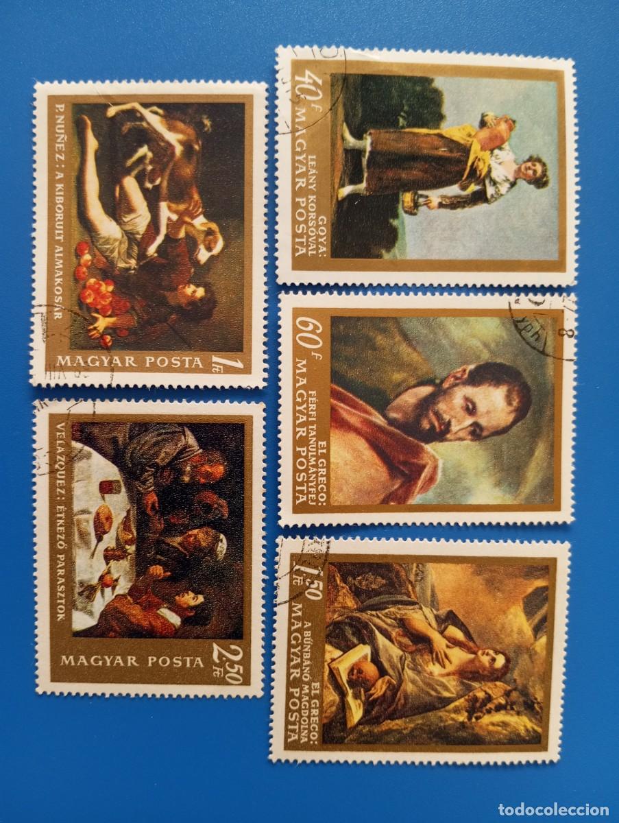 Sellos: HUNGR&Iacute;A, 1968, CUADROS DE LA GALERIA NACIONAL DE BUDAPEST PINTORES ESPA&Ntilde;OLES,
