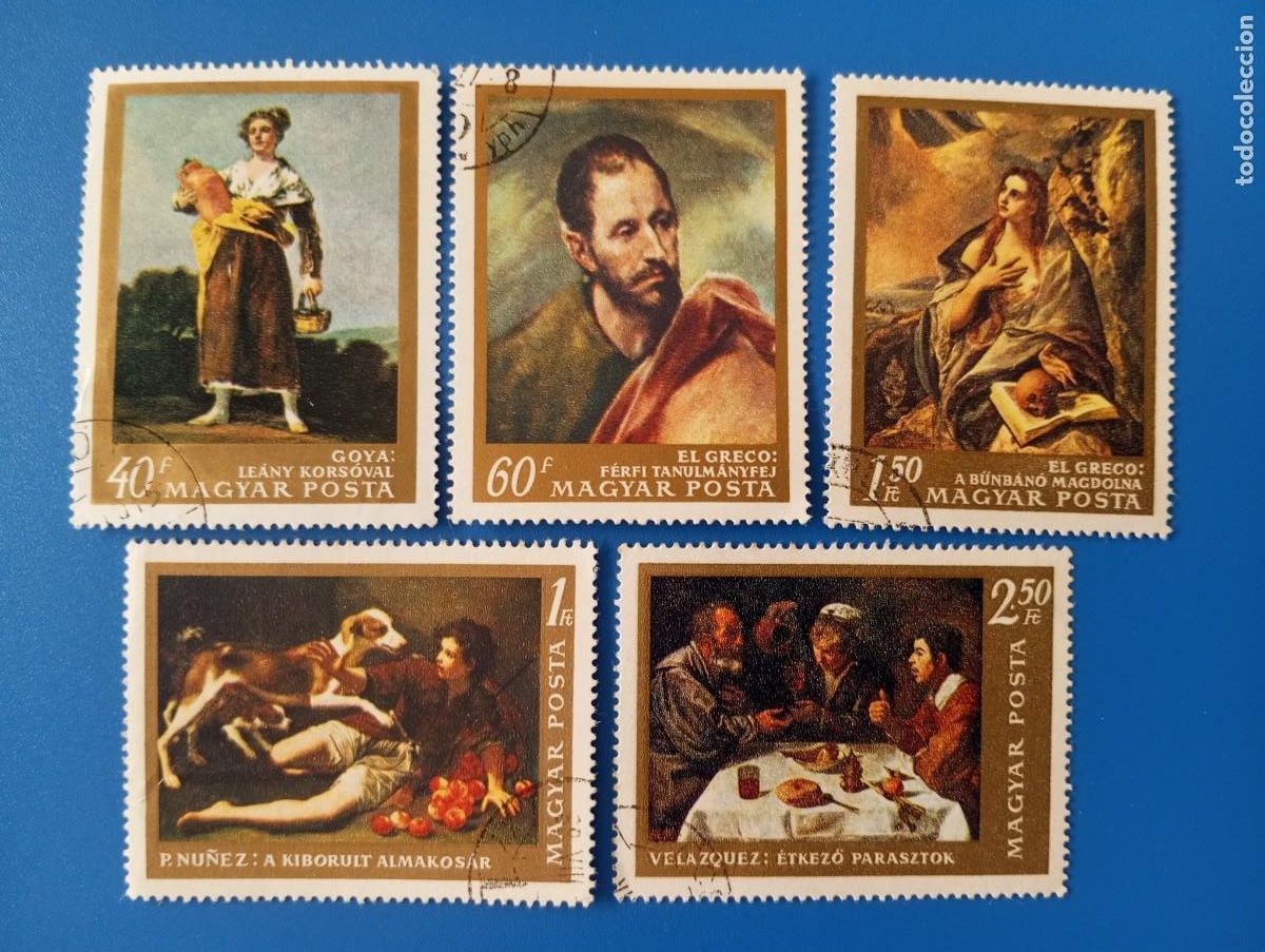 Briefmarken: HUNGR&Iacute;A, 1968, CUADROS DE LA GALERIA NACIONAL DE BUDAPEST PINTORES ESPA&Ntilde;OLES,