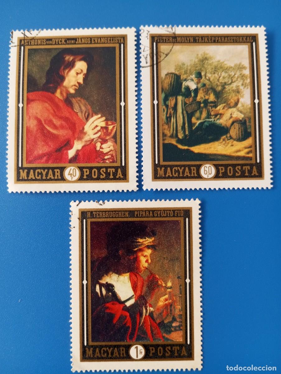 Sellos: HUNGR&Iacute;A, 1969, PINTURAS HOLANDESAS, YT 2083 Y SS
