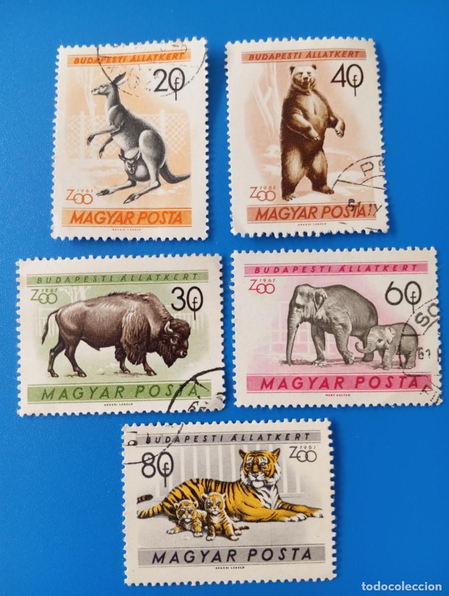 Briefmarken: HUNGR&Iacute;A, 1961, ANIMALES DEL ZOO DE BUDAPEST, YT 1413/7