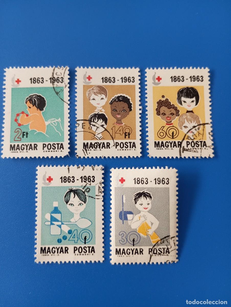 Sellos: HUNGR&Iacute;A, 1963, CRUZ ROJA, YT 1599 Y SS