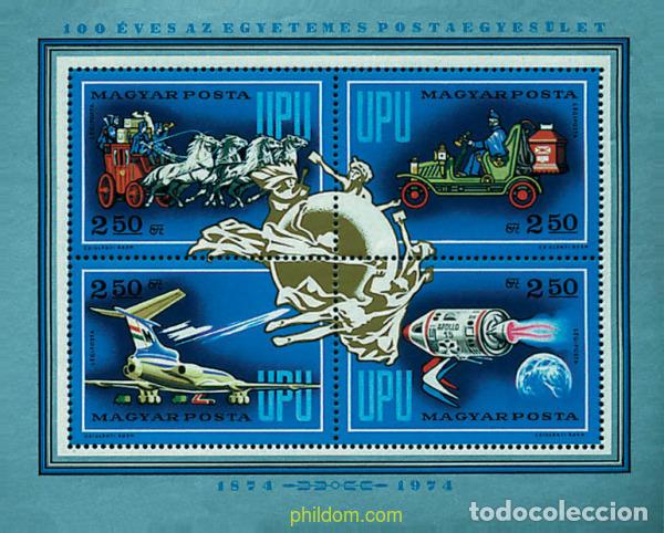 Sellos: 64090 MNH HUNGRIA 1974 CENTENARIO DE LA UNION POSTAL UNIVERSAL