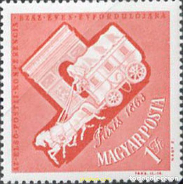 Sellos: 88384 MNH HUNGRIA 1963 CENTENARIO DE LA CONFERENCIA POSTAL INTERNACIONAL EN PARIS