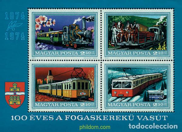 Sellos: 55194 MNH HUNGRIA 1974 CENTENARIO DEL TREN CREMALLERA A BUDAPEST