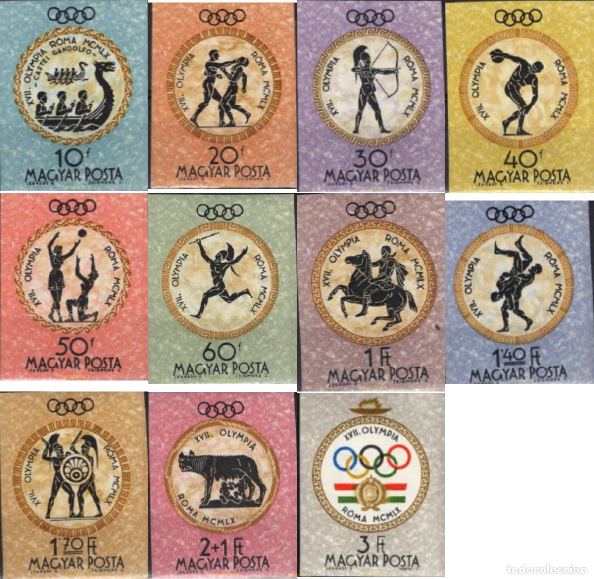 Sellos: 15502 MNH HUNGRIA 1960 17 JUEGOS OLIMPICOS VERANO ROMA 1960