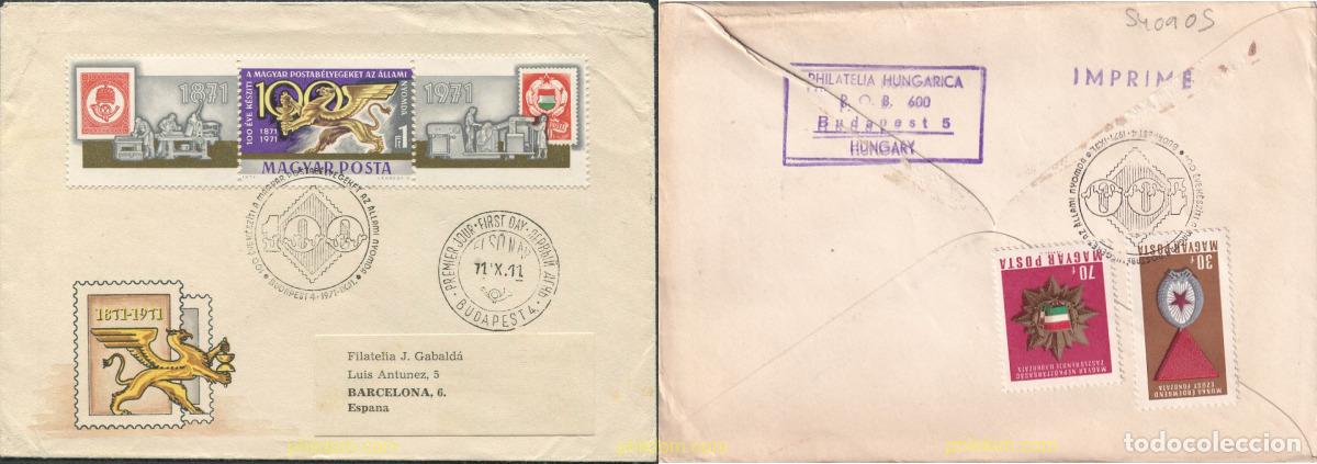 Sellos: 540905 MNH HUNGRIA 1971 CENTENARIO DEL SELLO HUNGARO