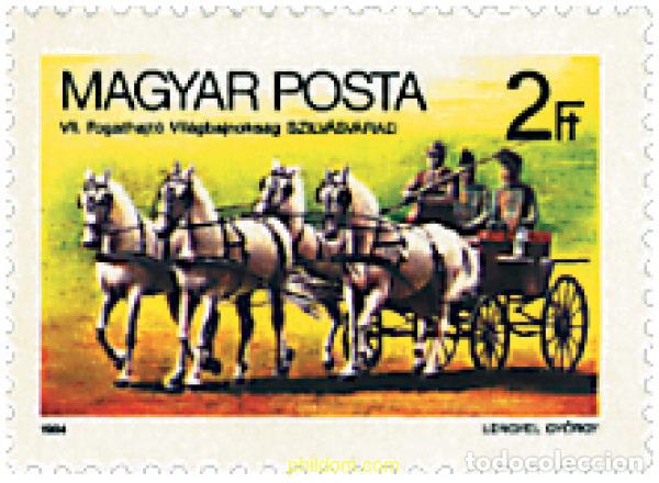 Selos: 64199 MNH HUNGRIA 1984 7 CAMPEONATO MUNDIAL DE TIRO DE CABALLOS