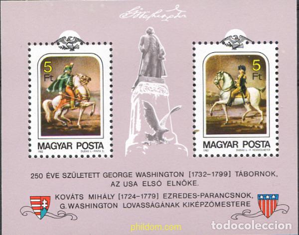 Selos: 64190 MNH HUNGRIA 1982 250 ANIVERSARIO DEL NACIMIENTO DE G. WASHINGTON.