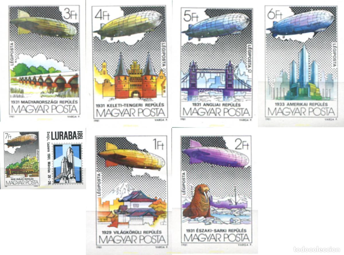 Selos: 15641 MNH HUNGRIA 1981 LURABA 1981. EXPOSICION INTERNACIONA DE AEROFILATELIA