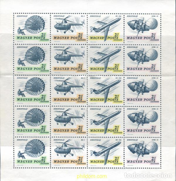 Sellos: 325326 MNH HUNGRIA 1967 EXPOSICION INTERNACIONAL DE AEROFILATELIA