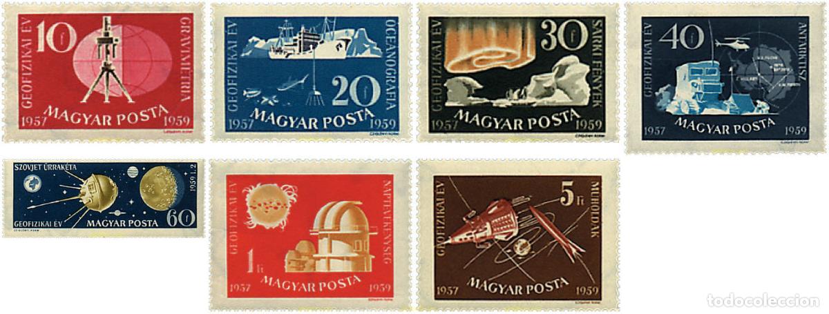Stamps: 42020 MNH HUNGRIA 1959 A&Ntilde;O GEOFISICO INTERNACIONAL.