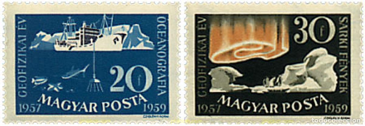 Sellos: 572659 MNH HUNGRIA 1959 A&Ntilde;O GEOFISICO INTERNACIONAL.