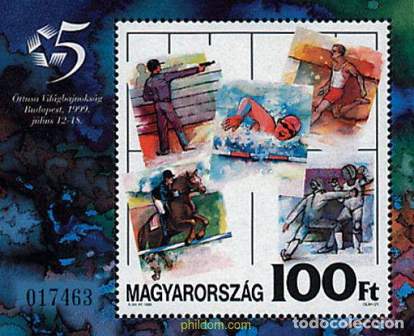 Selos: 64368 MNH HUNGRIA 1999 CAMPEONATOS DEL MUNDO DE PENTHALON