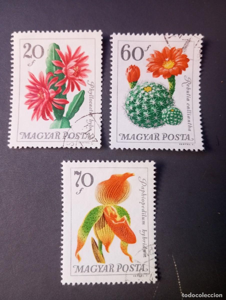 Sellos: HUNGR&Iacute;A, 1965, CACTUS EN FLOR, YT 1766,67/9