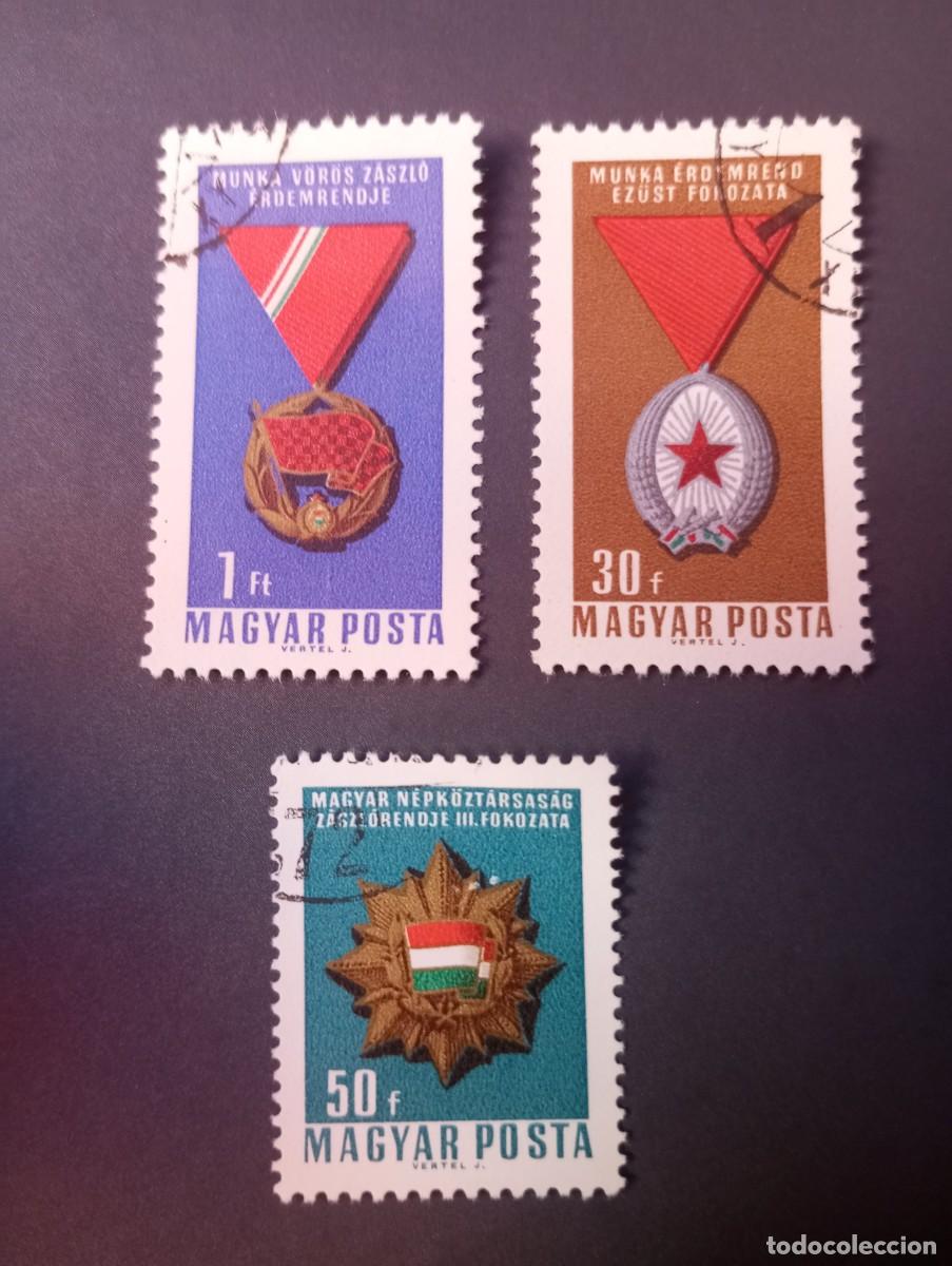Sellos: HUNGR&Iacute;A, 1966, CONDECORACIONES, YT 1816,19/20