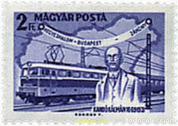 Sellos: 55179 MNH HUNGRIA 1968 CENTENARIO DEL INGENIERO FERROVIARIO KALMAN KANDO