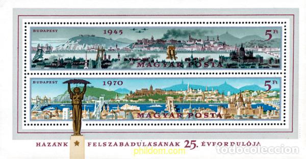 Sellos: 55184 MNH HUNGRIA 1970 25 ANIVERSARIO DE LA LIBERACION DE BUDAPEST