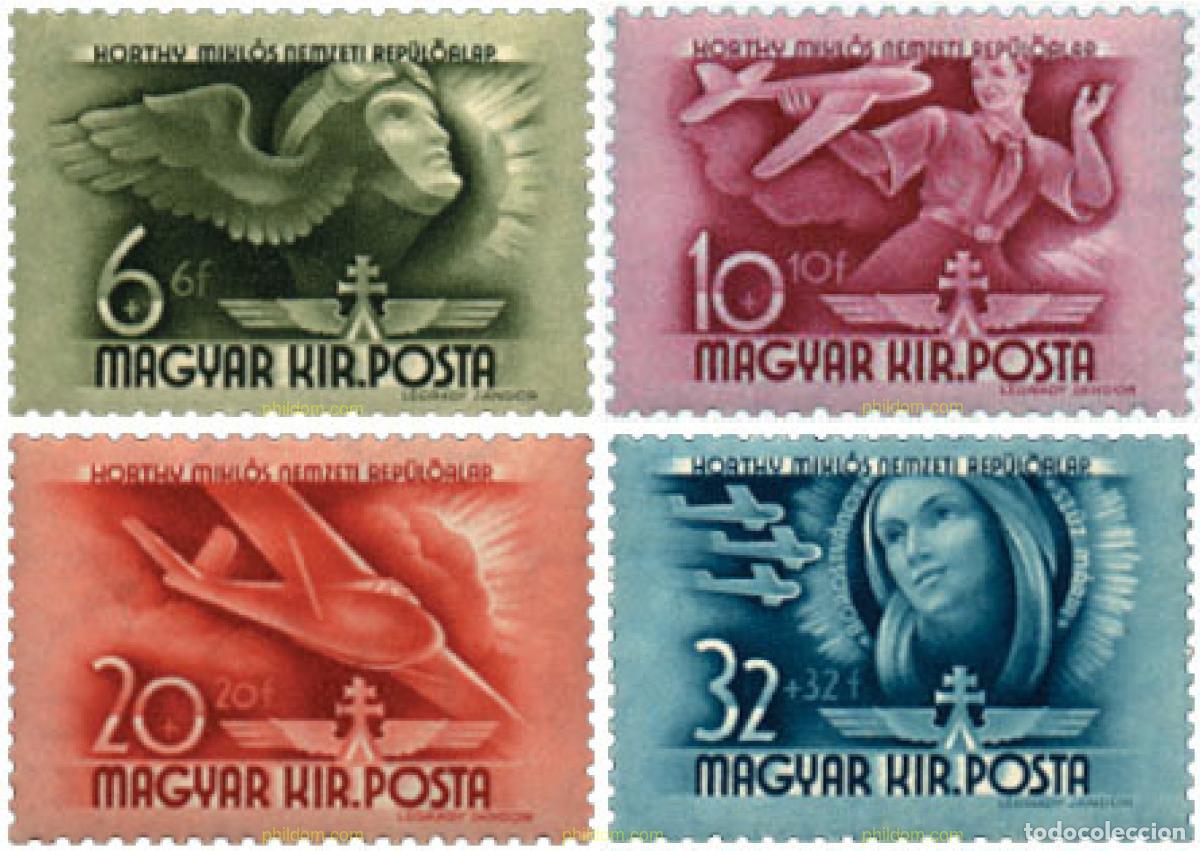 Stamps: 362732 HINGED HUNGRIA 1941 FUNDACION AEREA HORTHY