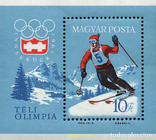 Stamps: 70944 MNH HUNGRIA 1964 9 JUEGOS OLIMPICOS DE INVIERNO. INNSBRUCK 1964