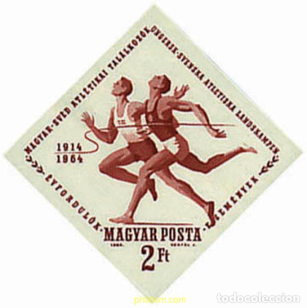 Timbres: 64000 MNH HUNGRIA 1964 50 ANIVERSARIO DEL PRIMER REENCUENTRO DEPORTIVO SUECIA-HUNGRIA.