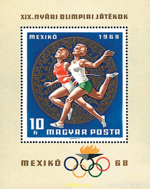 Sellos: 64049 MNH HUNGRIA 1968 19 JUEGOS OLIMPICOS VERANO MEXICO 1968