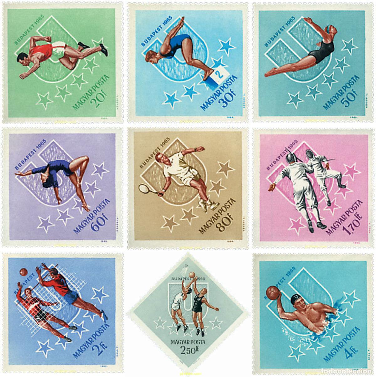Timbres: 64016 MNH HUNGRIA 1965 CAMPEONATO DEPORTIVO UNIVERSITARIO EN BUDAPEST