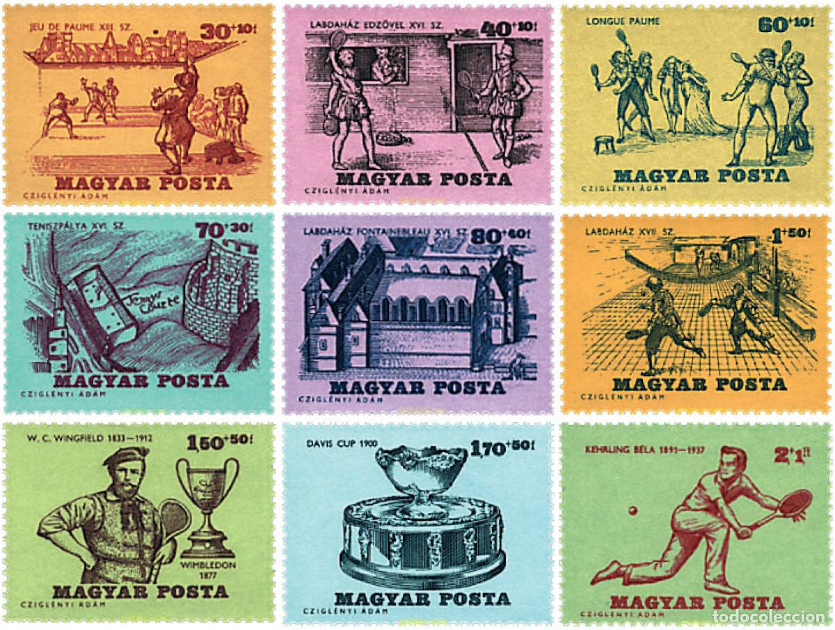 Timbres: 64014 MNH HUNGRIA 1965 HISTORIA DEL TENIS.