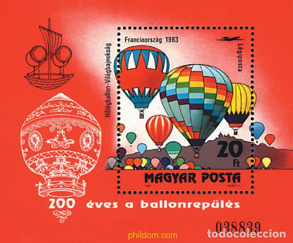 Sellos: 64192 MNH HUNGRIA 1983 2 CENTENARIO DEL GLOBO