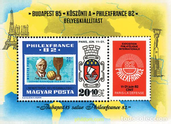 Stamps: 80342 MNH HUNGRIA 1982 PHILEXFRANCE 82. EXPOSICION INTERNACIONAL DE FILATELIA.