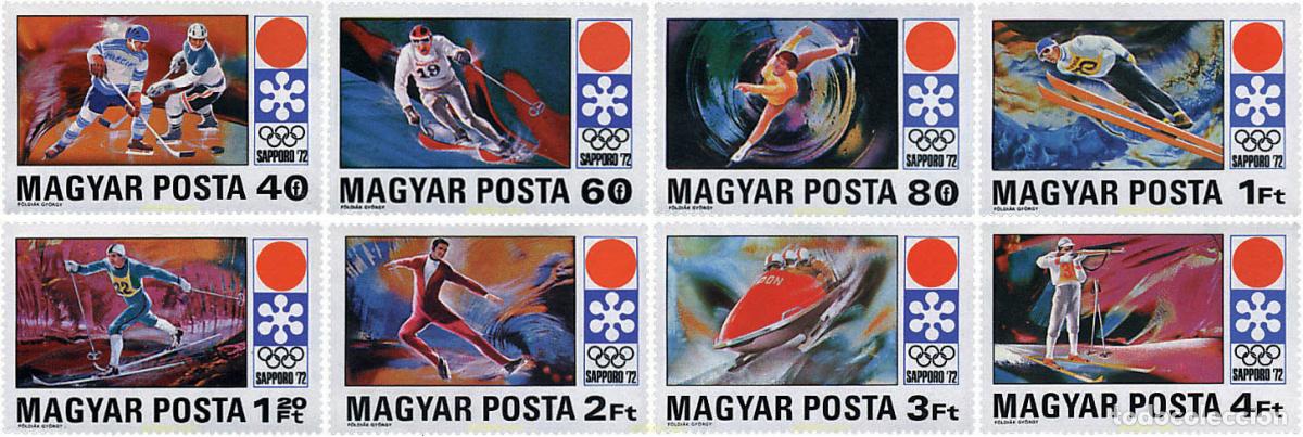 Stamps: 71051 MNH HUNGRIA 1971 11 JUEGOS OLIMPICOS DE INVIERNO SAPPORO 1972