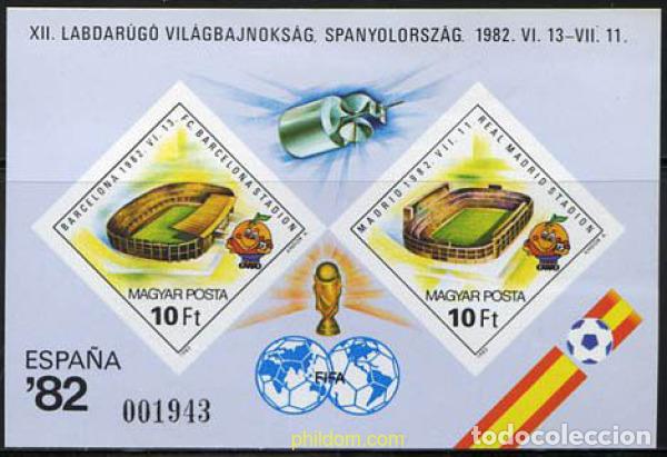 Selos: 15648 MNH HUNGRIA 1982 COPA DEL MUNDO DE FUTBOL. ESPA&Ntilde;A-82