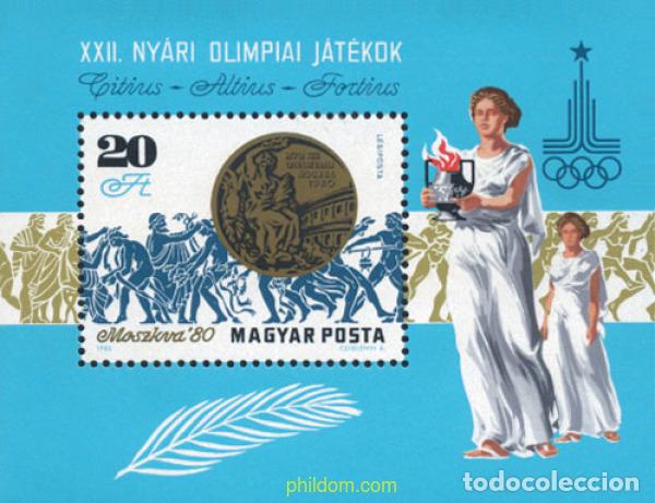 Selos: 64167 MNH HUNGRIA 1980 22 JUEGOS OLIMPICOS VERANO MOSCU 1980