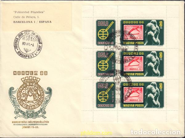 Selos: 378554 MNH HUNGRIA 1980 NORWEX 80. EXPSICION FILATELICA INTERNACIONAL