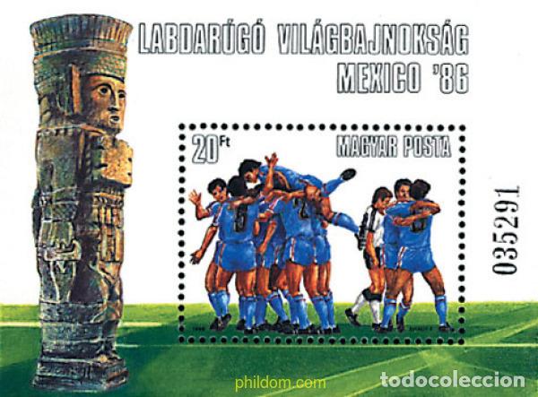 Sellos: 64235 MNH HUNGRIA 1986 COPA DEL MUNDO DE FUTBOL. MEXICO-86