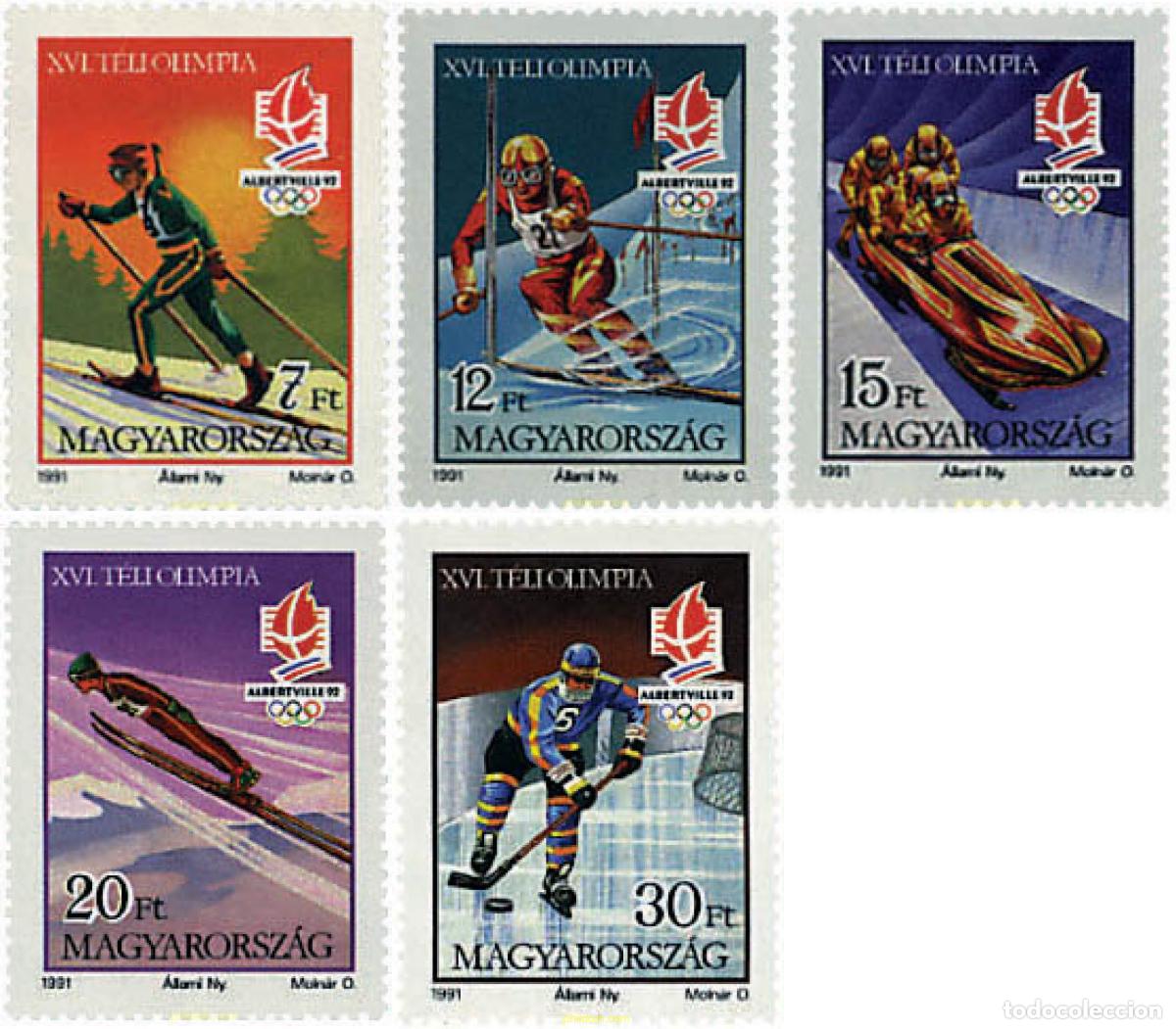 Sellos: 70965 MNH HUNGRIA 1991 16 JUEGOS OLIMPICOS INVIERNO ALBERTVILLE 1992